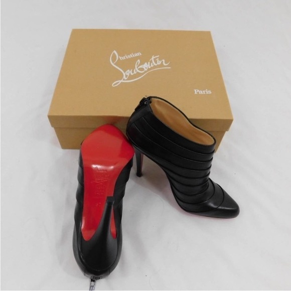 Christian Louboutin Orniron 100 Seta Calfskin Ankle Booties - Picture 2 of 11